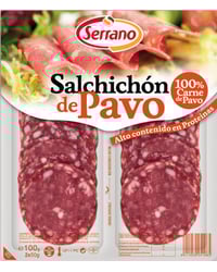 Salchichón Serrano de pavo lonchas 100 g