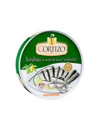 Sardina Cortizo en aceite de oliva 20/30 piezas fácil apertura 182 g