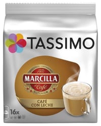 Café cápsulas Tassimo Marcilla café con leche 16 u