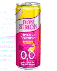 Tinto Verano Don Simón limón sin alcohol lata 33 cl
