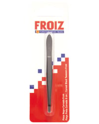 Pinza depilar Froiz curvada negra 9 cm 21.67