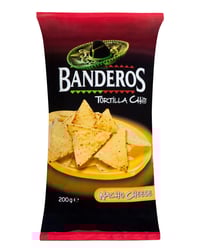 Nachos Banderos de maíz sabor queso 200 g