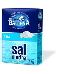Sal marina La Ballena fina caja 1 kg