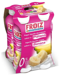 Yogur Froiz líquido 0% plátano 4x158 g