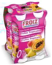 Yogur Froiz líquido 0% frutas tropicales 4x158 g