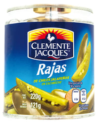 Chiles Jalapeños escabeche Clemente Jacques rajas verdes 121 g