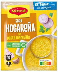 Sopa Maggi hogareña con pasta maravilla sobre 78 g