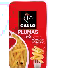 Pasta Gallo Plumas 6 400 g
