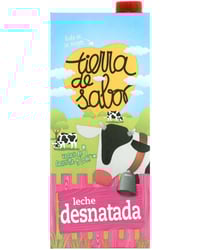Leche Tierra de Sabor desnatada brik 1 l