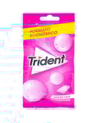 Chicle Trident bolsa bubblemint sin azúcar bolsa 43.5 g 30 u