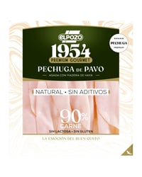 Pechuga de Pavo natural 1954 ElPozo asada con madera de haya y sin aditivos 120 g