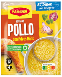 Sopa Maggi pollo con fideos finos sobre 82g
