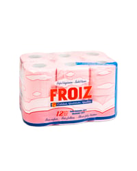 Papel higiénico Froiz rosa triple capa 12 rollos