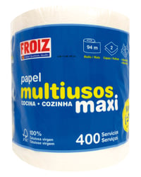Papel cocina Froiz Multiusos rollo doble capa 92 m 400 servicios