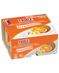Yogur Froiz cremoso galleta, plátano y naranja 4x120 g