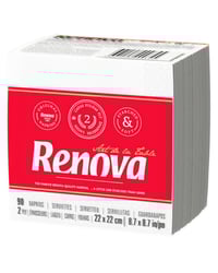 Servilletas Renova blancas A&T 22x22 90u