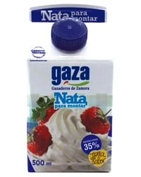 Nata para montar Gaza líquida 35% materia grasa 500 ml