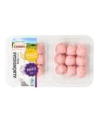 Albóndigas de pollo y pavo Coren bandeja 414 g