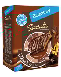 Barritas cereales Bicentury Sarialis chocolate negro 120 g