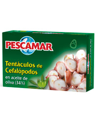 Tentáculos de cefalópodo Pescamar en aceite de oliva fácil apertura 72 g