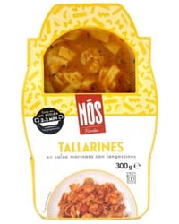 Tallarines en salsa marinara con langostinos Nós 300 g