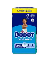 Pañal Dodot azul Talla 4 58 u