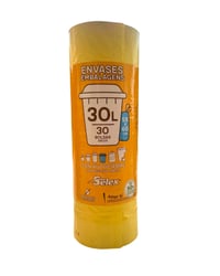 Bolsa basura Selex amarilla autocierre 30 l 30 u