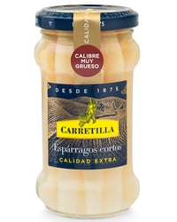 Espárragos Carretilla blancos cortos muy gruesos 110 g