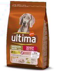 Comida perros Ultima Senior pollo 3 kg