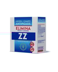 Pack loción 100 ml + champú 125 ml + 2 gorros + 1 lendrera antipiojos ZZ