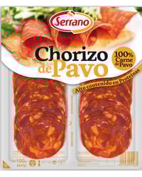 Chorizo Serrano de pavo lonchas 100 g
