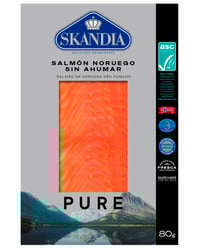 Salmón noruego Skandia Pure sin ahumar 80 g