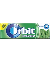 Chicle Orbit hierbabuena gragea 10u