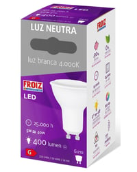 Bombilla Froiz Led Dicroica 5W GU10 Neutra G