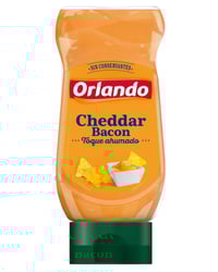 Salsa Cheddar Bacon Orlando bocabajo 245 g