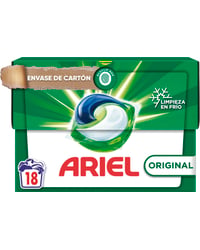 Detergente Ariel todo en uno pods Original 18 lavados