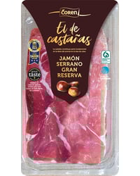 Jamón serrano Coren El de Castañas Gran Reserva lonchas 90 g