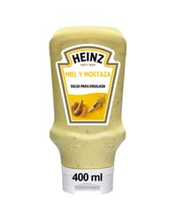 Salsa Heinz miel y mostaza bocabajo 400 ml
