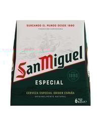 Cerveza San Miguel botella pack 6x25 cl