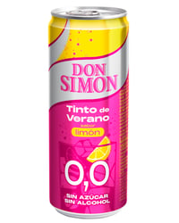 Tinto Verano Don Simón limón sin alcohol lata 33 cl