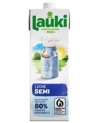 Leche Lauki semidesnatada brik 1 l