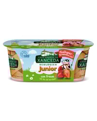 Leche fermentada Xanceda ecológico junior con fresas 2x125 g