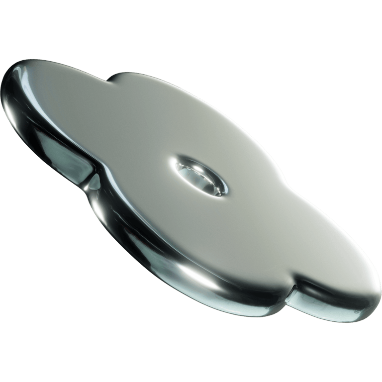 Chrome Cloud Disc Flat