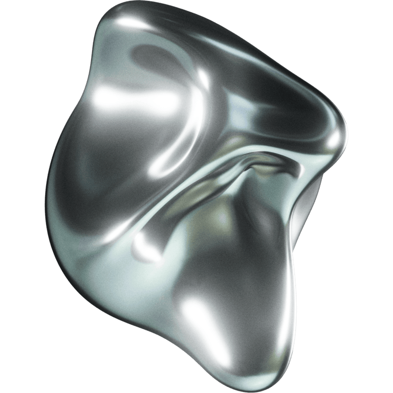 Chrome Draped Blob