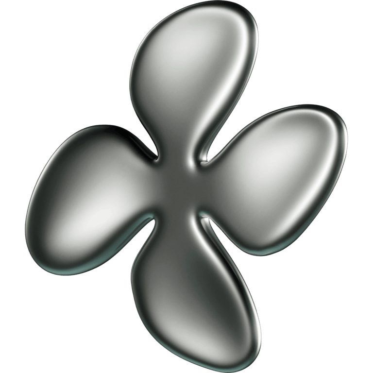 Chrome Five Petal Flower