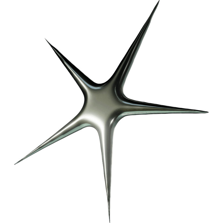 Chrome Five Point Star Spike