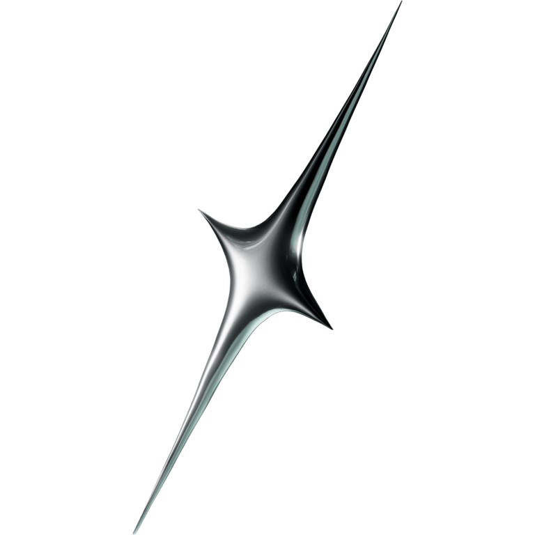Chrome Four Point Star Diagonal