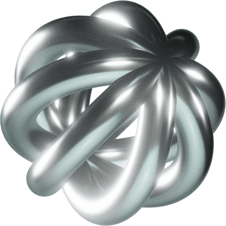 Chrome Knotted Ball