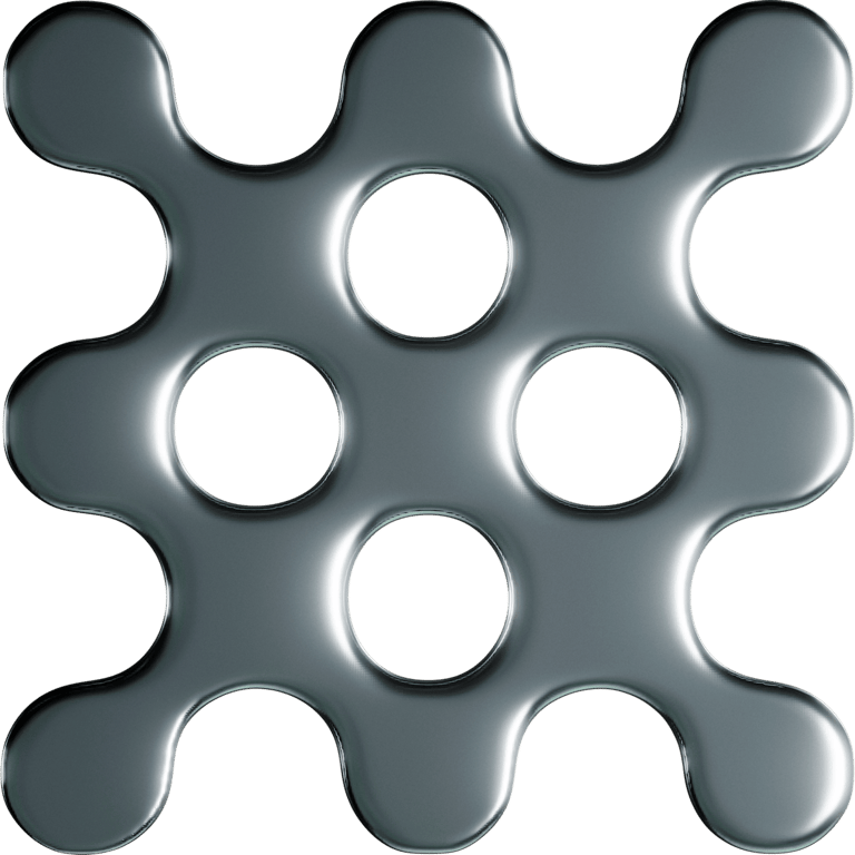 Chrome Metaball Grid Large