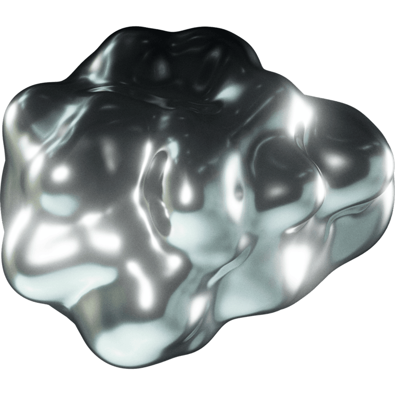 Chrome Molten Blob Large